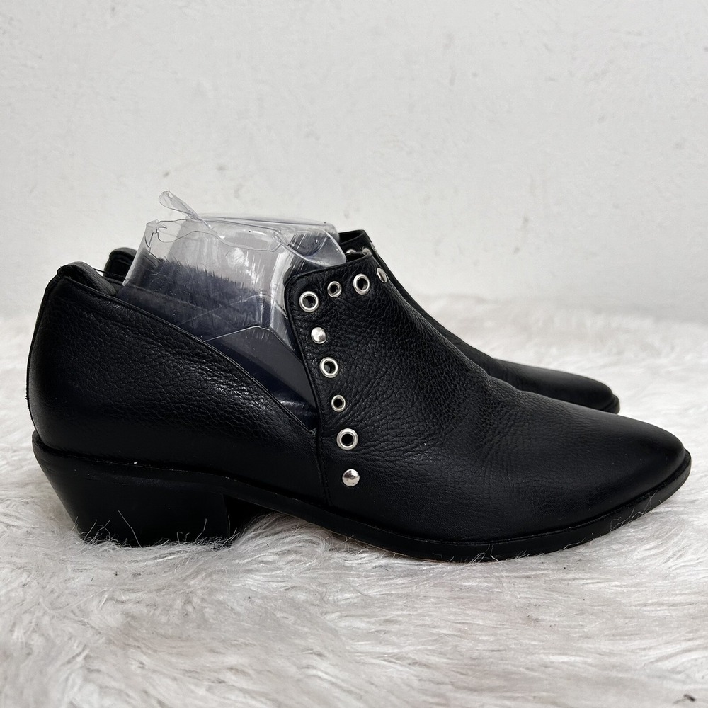 Rebecca Minkoff Annette Grommet Shootie Soft Pebble Grain Leather Slip on 9.5 M - Picture 2 of 10